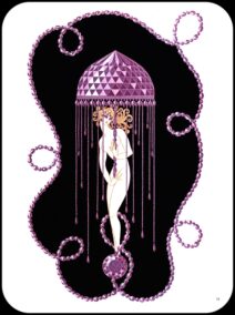 Erte Classic Art Deco Print "Amethyst" & "Diamond" 1969 Precious Stones series art print