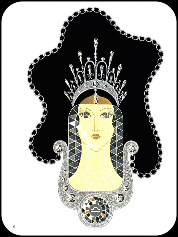 Erte Classic Art Deco Print "Amethyst" & "Diamond" 1969 Precious Stones series art print - Image 2