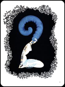 Erte Classic Art Deco Print "Two" & "Three" 1968 The Numerals series vintage art book page