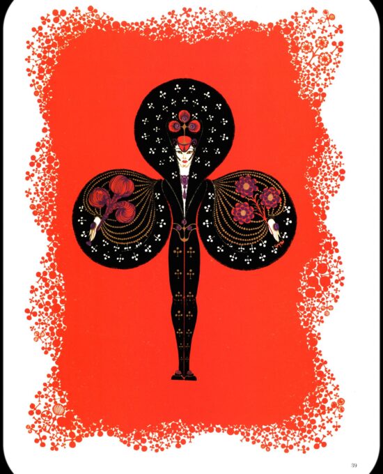 Erte Classic Art Deco Print “Clubs” & “Diamonds” 1969 The Aces series Original vintage art print