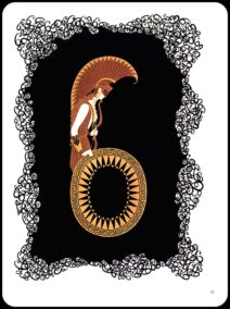 Erte Classic Art Deco Print "Six" & "Seven" 1968 The Numerals series vintage art print