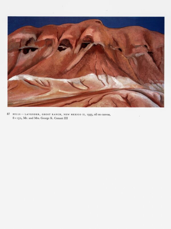 Georgia O'Keeffe vintage print 1938/35 "White Shell with Red / Hills - Lavender, Ghost Ranch, New Mexico II" - Image 2