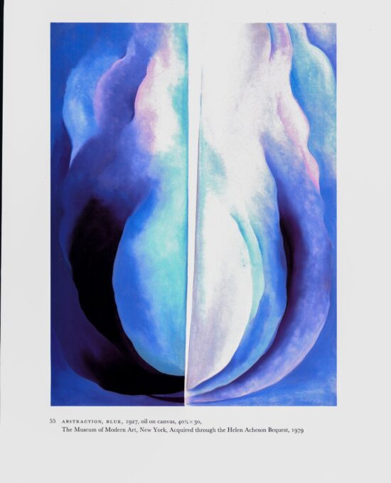 Georgia O’Keeffe vintage art book plate 1926/7 “Street, New York No. 1 / Abstraction Blue”