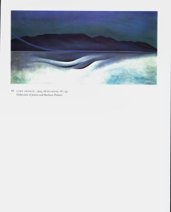 Georgia O’Keeffe Vintage art book page “Flower Abstraction” w/ “Lake George” on the reverse