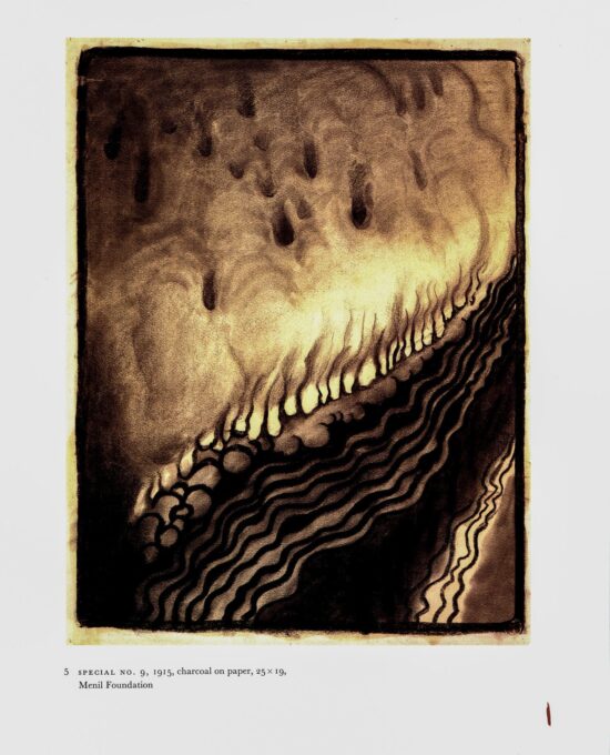 Georgia O’Keeffe vintage art book plate 1915/6 “Special No. 9 / First Drawing of Blue Lines”