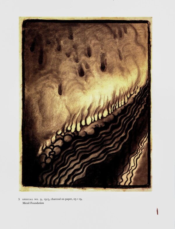 Georgia O'Keeffe vintage art book plate 1915/6 "Special No. 9 / First Drawing of Blue Lines"