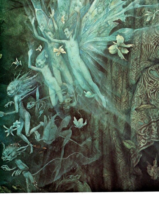 Brian Froud “Twilight” / “Return of the Elfin King” Vintage art book page 1976 FREE SHIPPING