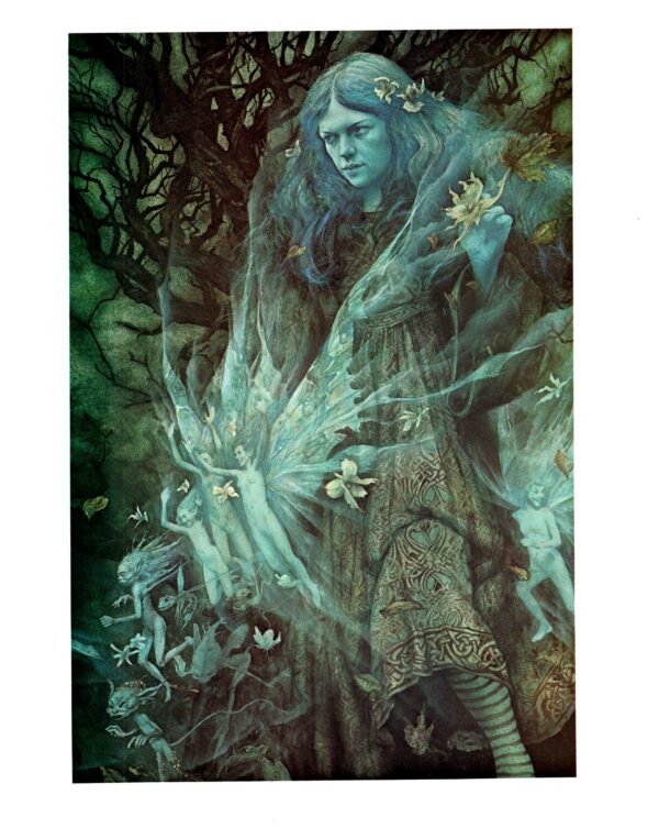 Brian Froud "Twilight" / "Return of the Elfin King" Vintage art book page 1976 FREE SHIPPING - Image 3