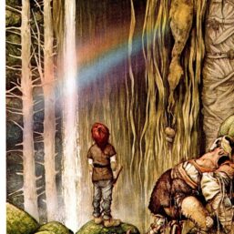 Vintage fantasy art book page Brian Froud "That's Grandmother" From The Sword of Thrac unpublished 1976 FREE SHIPPING