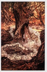 A Midsummer Night's Dream Arthur Rackham artwork Vintage art book page FREE SHIPPING