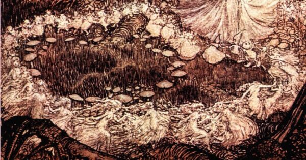 A Midsummer Night's Dream Arthur Rackham artwork Vintage art book page FREE SHIPPING - Image 4