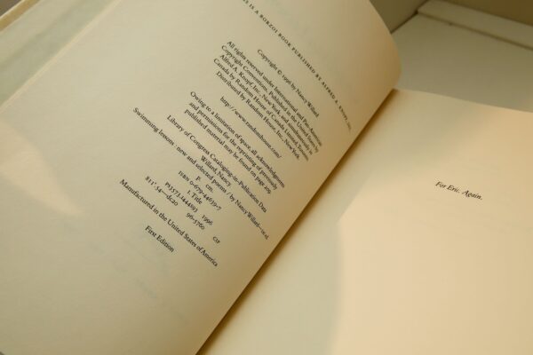Signed First Edition "Swimming Lessons" First edition [1996] Poetry Book hardcover with dust jacket Poughkeepsie college author - Image 7