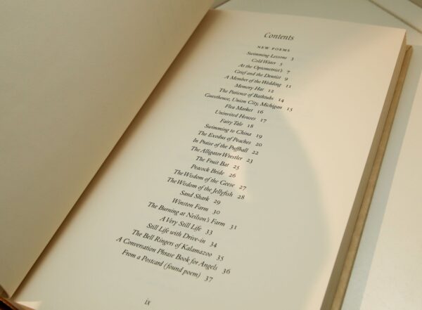 Signed First Edition "Swimming Lessons" First edition [1996] Poetry Book hardcover with dust jacket Poughkeepsie college author - Image 8