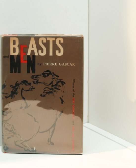 Beasts and Men First edition hardcover [1956] Pierre Gascar Vintage hardcover in two-tone cloth wrapped boards