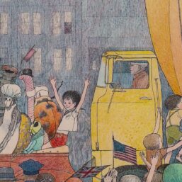 James and the Giant Peach Nancy Ekholm Burkert Vintage art book page Children's book art FREE SHIPPING
