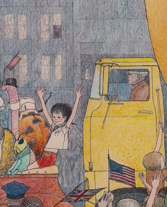 James and the Giant Peach Nancy Ekholm Burkert Vintage art book page Children’s book art FREE SHIPPING