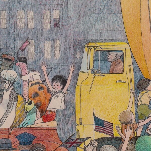 James and the Giant Peach Nancy Ekholm Burkert Vintage art book page Children's book art FREE SHIPPING