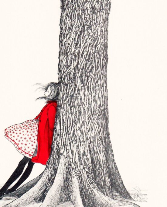 March from A Child’s Calendar Nancy Ekholm Burkert Vintage art book page Children’s book art