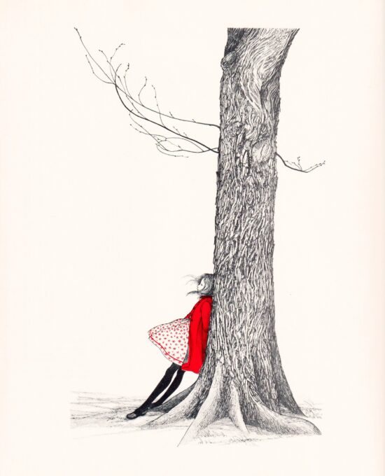 March from A Child’s Calendar Nancy Ekholm Burkert Vintage art book page Children’s book art