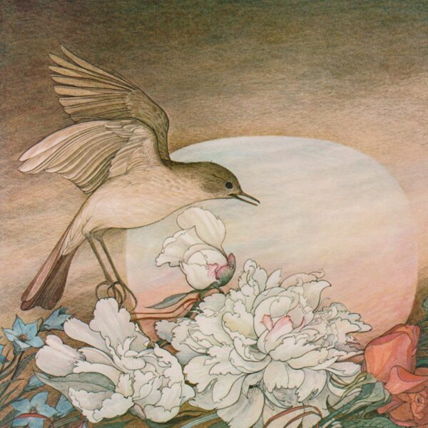 The Nightingale Hans Christian Andersen Nancy Ekholm Burkert Vintage art book page Children's book art FREE SHIPPING