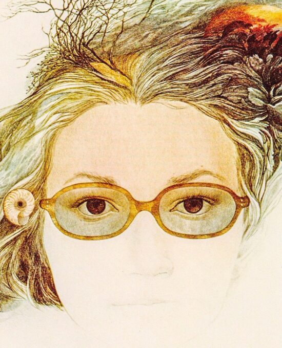 Self Portrait – Daydream 1967 Nancy Ekholm Burkert Vintage art book page Children’s book art