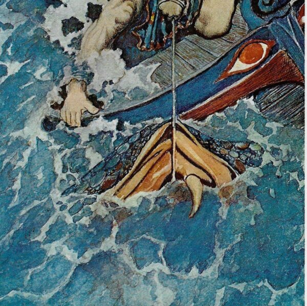 1902 Howard Pyle "The Fishing of Thor and Hymir" North Folk Legends of the Sea Brandywine artists - Image 2