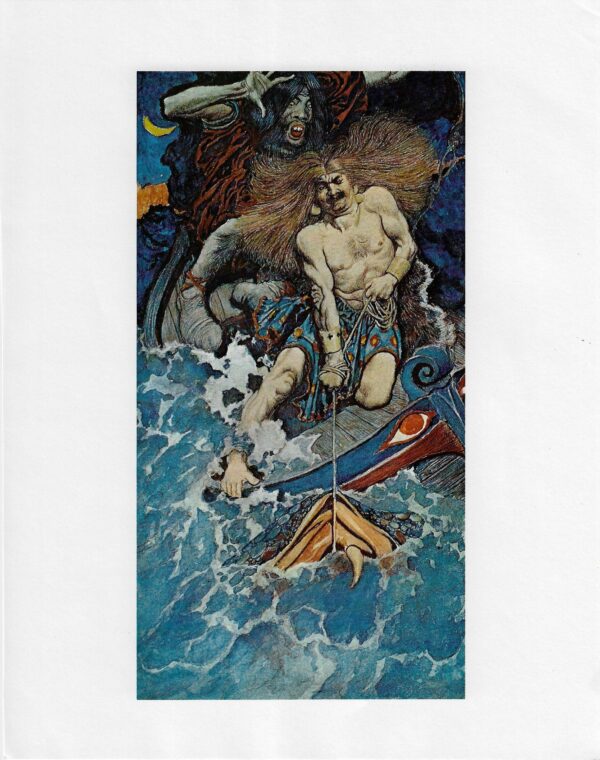 1902 Howard Pyle "The Fishing of Thor and Hymir" North Folk Legends of the Sea Brandywine artists - Image 3