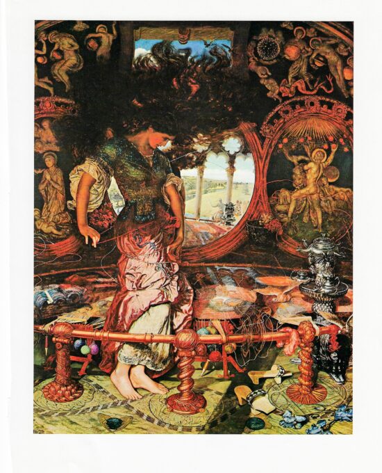 The Lady of Shallott ’70s art book page William Holman Hunt
