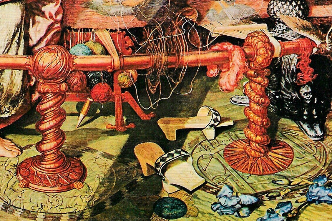 The Lady of Shallott '70s art book page William Holman Hunt - Image 3