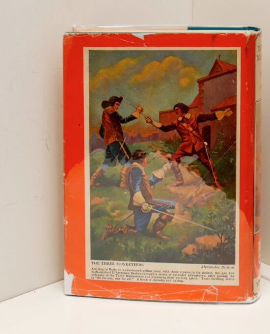 Children’s Bookshelf “The Three Musketeers” [c. 1931]  cloth wrapped hardcover Illustrated by Edward Robbins Higgins