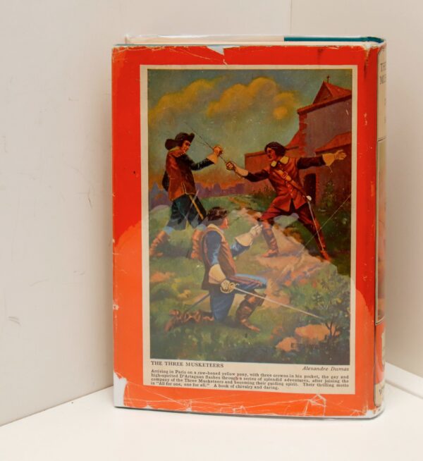 Children's Bookshelf "The Three Musketeers" [c. 1931]  cloth wrapped hardcover Illustrated by Edward Robbins Higgins - Image 2