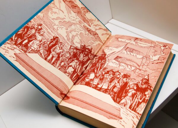 Children's Bookshelf "The Three Musketeers" [c. 1931]  cloth wrapped hardcover Illustrated by Edward Robbins Higgins - Image 5