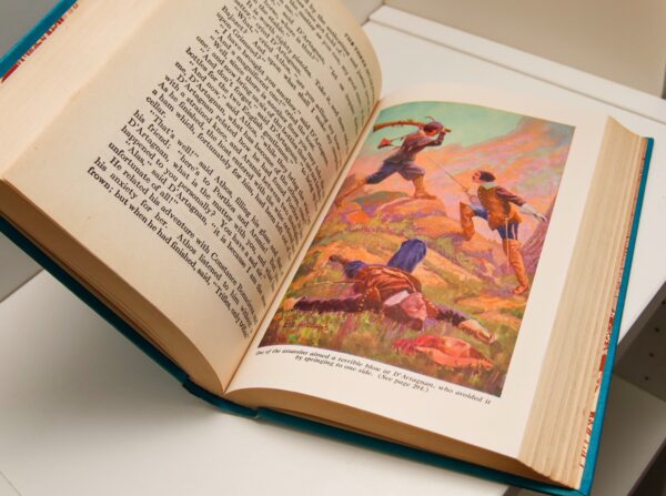 Children's Bookshelf "The Three Musketeers" [c. 1931]  cloth wrapped hardcover Illustrated by Edward Robbins Higgins - Image 7