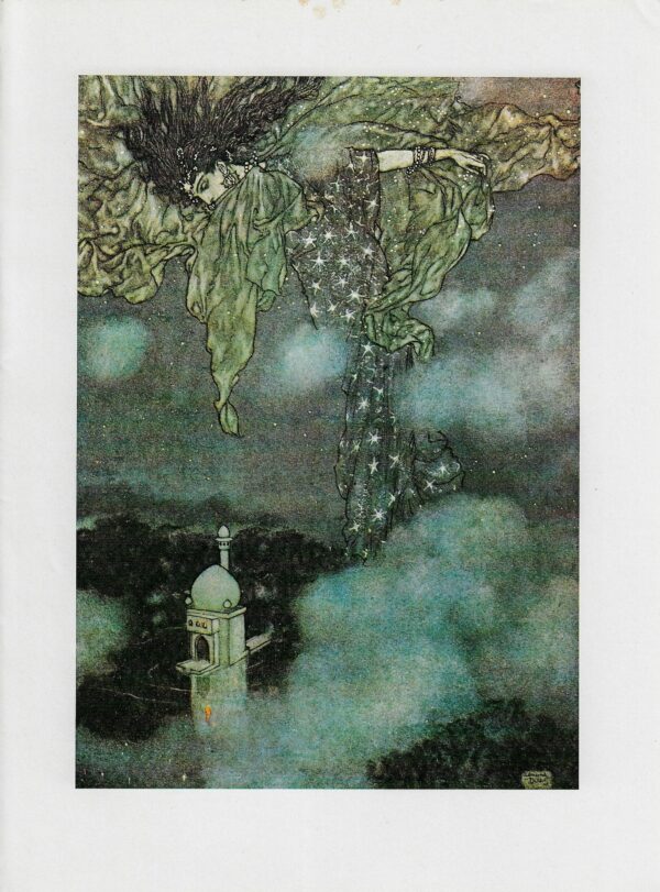 Edmund Dulac "The Rubaiyat of Omar Khayyam"  "And hidden by the sleeve of Night and Morn..." Rescued vintage art book page