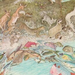 Chippetty Tip! [right side] Scroobious Pip Andersen Nancy Ekholm Burkert Vintage art book page Children's book art FREE SHIPPING