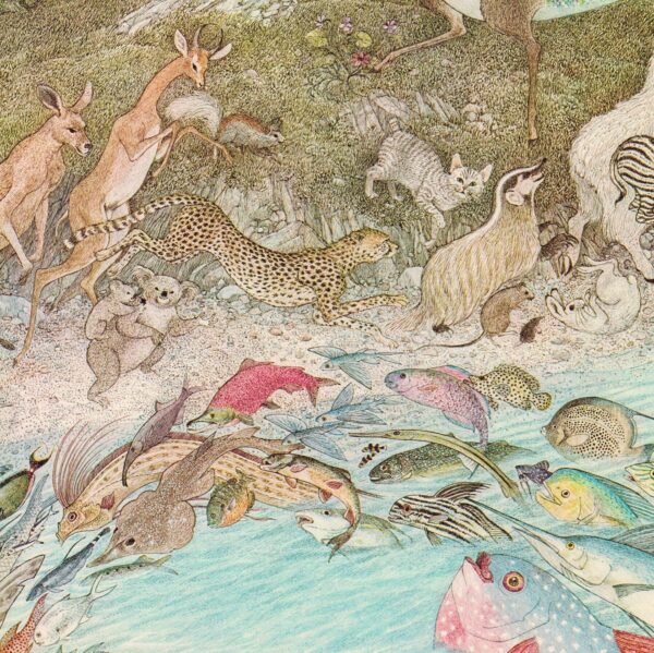 Chippetty Tip! [right side] Scroobious Pip Andersen Nancy Ekholm Burkert Vintage art book page Children's book art FREE SHIPPING