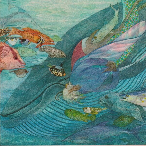 All the fish in the world swam round... Scroobious Pip Nancy Ekholm Burkert Vintage art book page Children's book art FREE SHIPPING - Image 4