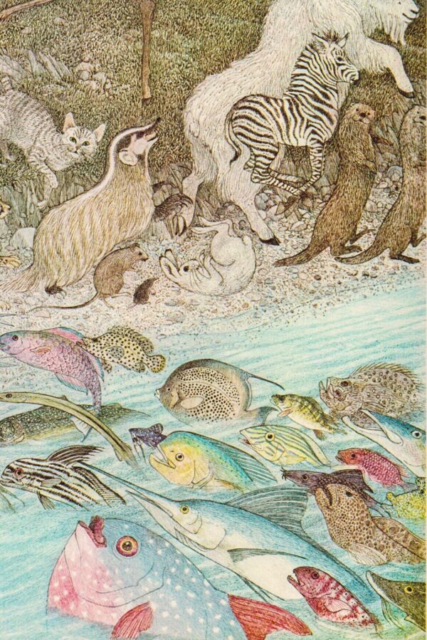 Chippetty Tip! [right side] Scroobious Pip Andersen Nancy Ekholm Burkert Vintage art book page Children's book art FREE SHIPPING - Image 4
