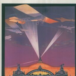 Antique Aviation Art "Exposition de la Locomotion Aerienne" 1911 Vintage art book page
