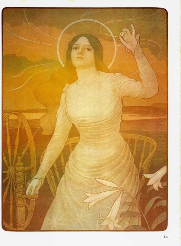 Paul Berthon "Les Fils de la Vierge" Vintage art book page - Image 3