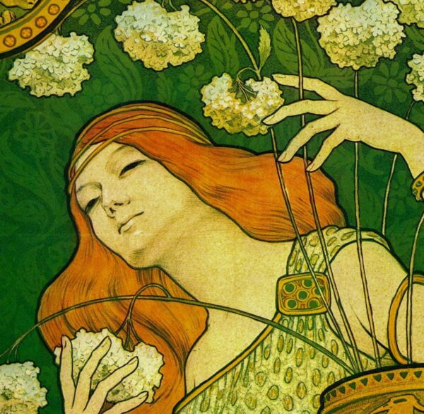 Paul Berthon "Sainte Marie des Fleurs" Vintage art book page
