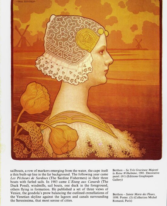 Paul Berthon “Sa Tres Gracieuse Majeste la Reine Wilhelmine” Vintage art book page