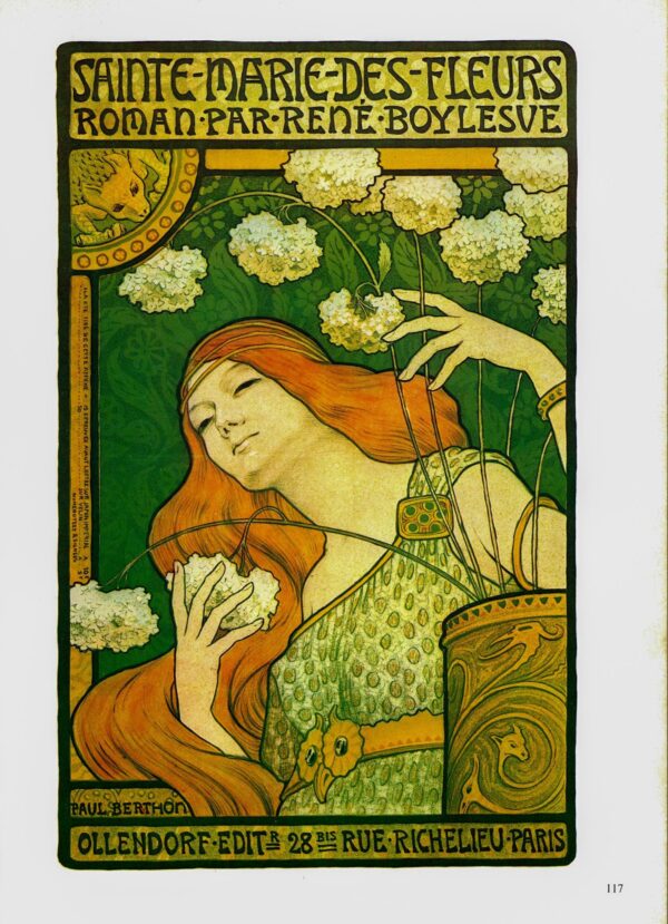 Paul Berthon "Sainte Marie des Fleurs" Vintage art book page - Image 3
