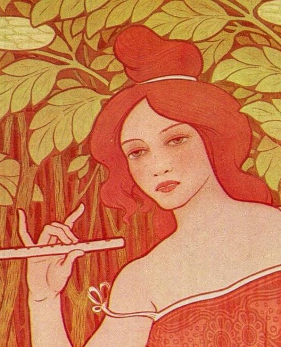 Paul Berthon “Le Sereau I & II” Vintage art book page