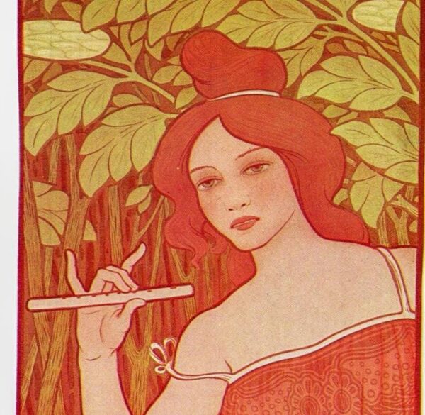 Paul Berthon "Le Sereau I & II" Vintage art book page - Image 2