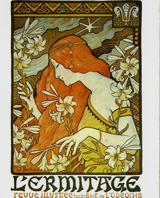 Paul Berthon “L’ Ermitage” Vintage art book page