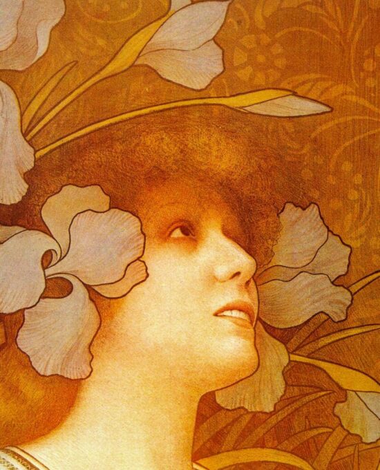 Paul Berthon “Sarah Bernhardt” Vintage art book page
