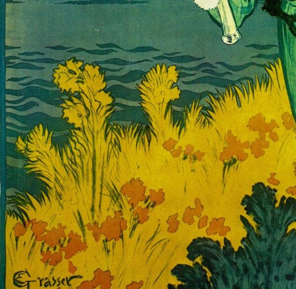 Eugene Grasset "Le Parasol" Vintage art book page - Image 3