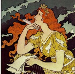 Eugene Grasset "Encre L. Marquet" Vintage art book page