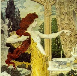 Eugene Grasset "Eau de Lubin" Vintage art book page